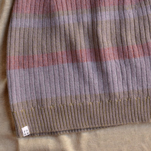 Womens Knitted Rib Skirt/Bellywarmer - Mini - 100% Plant Dyed Merino - Dusty Lilac