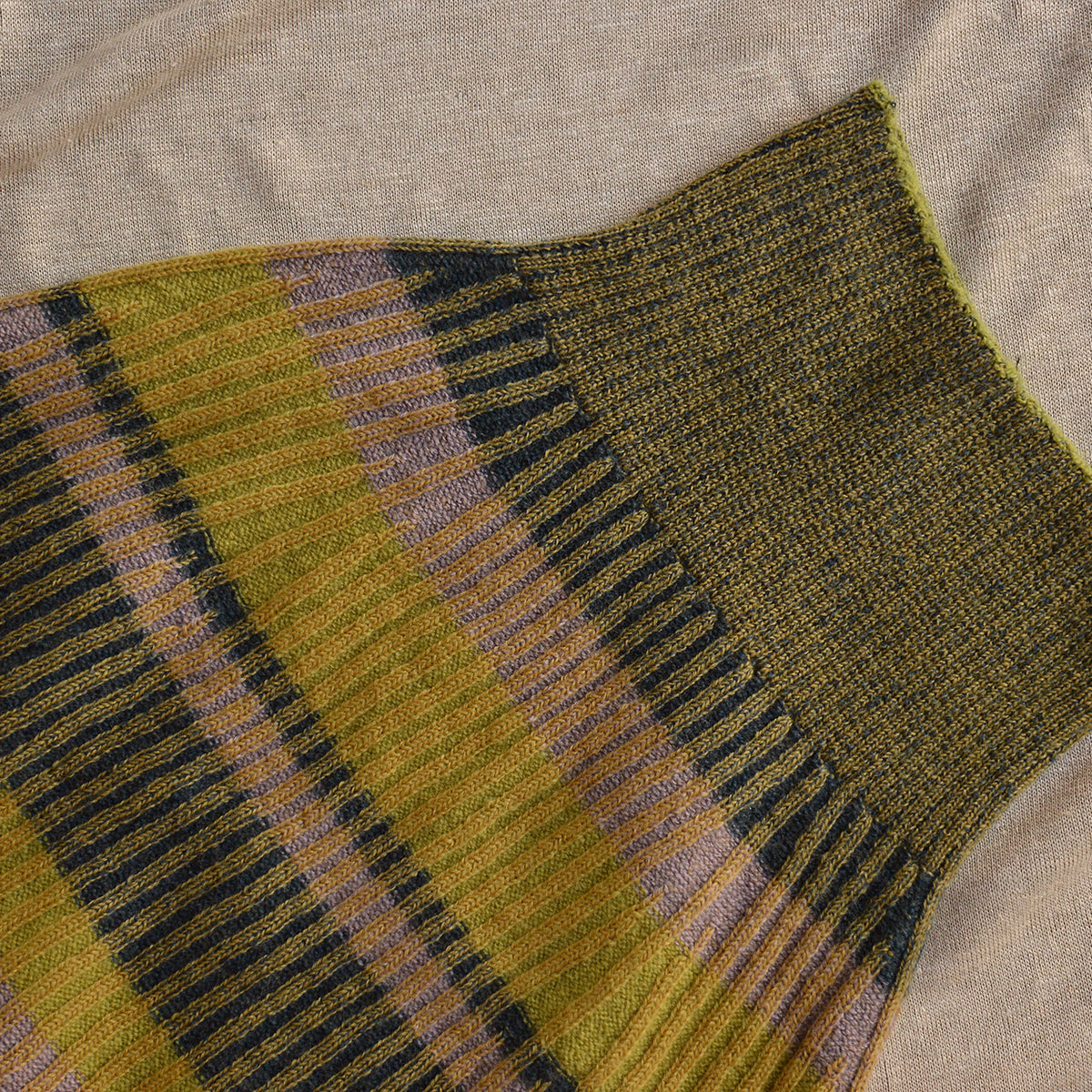 Womens Knitted Rib Skirt/Bellywarmer - Mini - 100% Plant Dyed Merino - Mustard