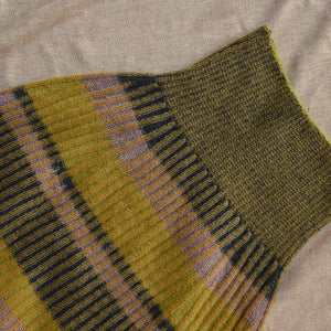 Womens Knitted Rib Skirt/Bellywarmer - Mini - 100% Plant Dyed Merino - Mustard