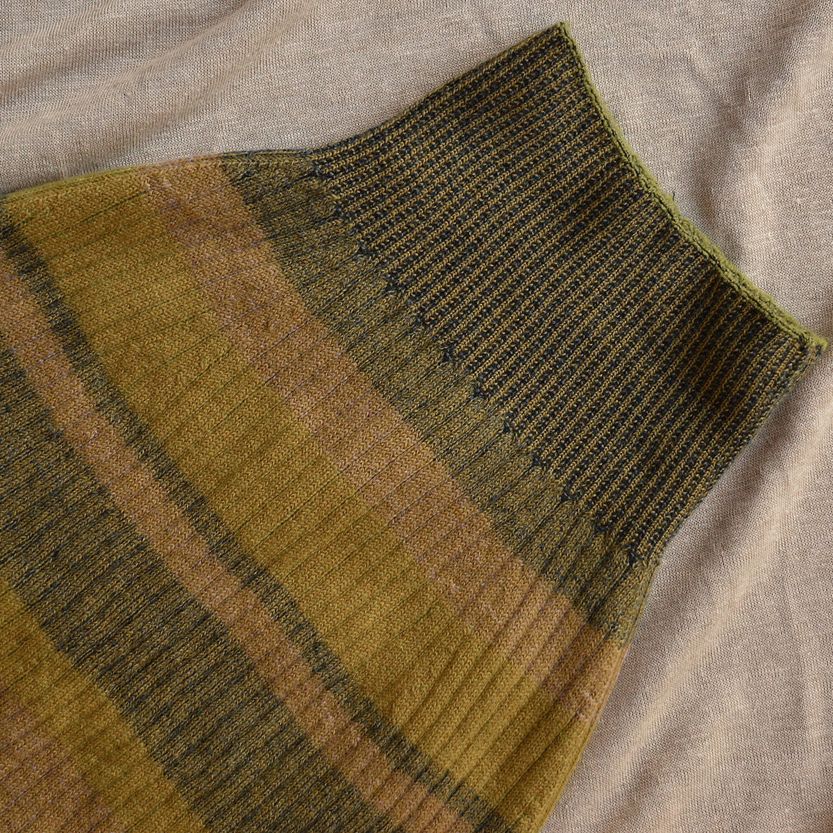 Womens Knitted Rib Skirt/Bellywarmer - Mini - 100% Plant Dyed Merino - Mustard