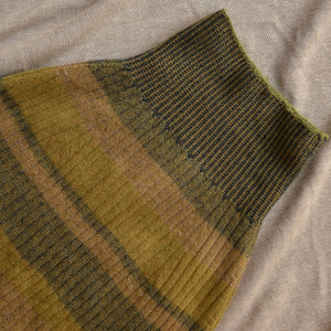 Womens Knitted Rib Skirt/Bellywarmer - Mini - 100% Plant Dyed Merino - Mustard