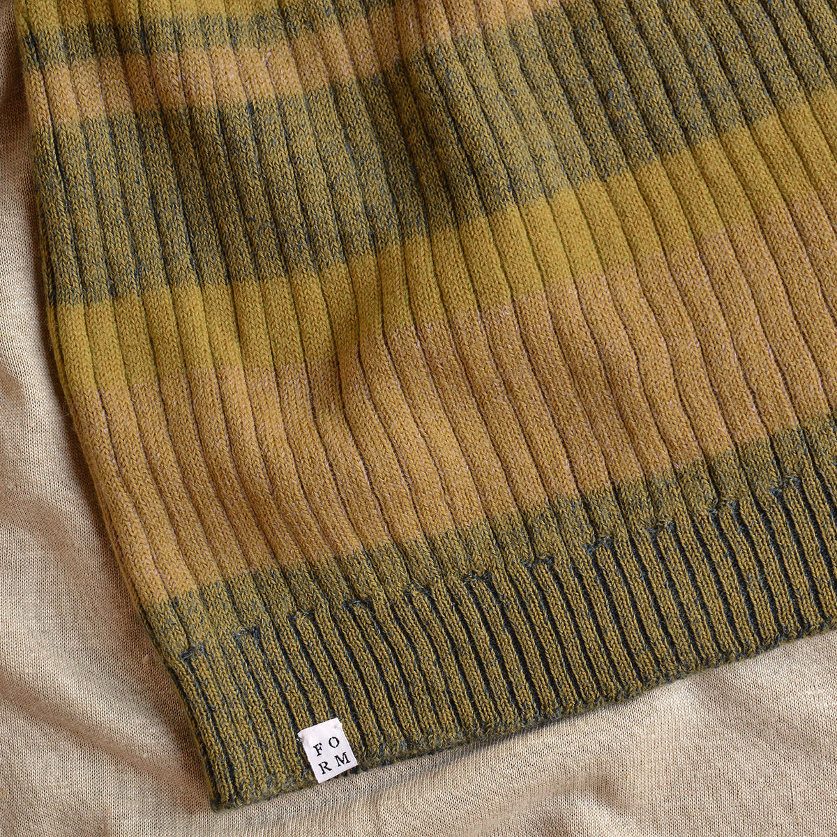 Womens Knitted Rib Skirt/Bellywarmer - Mini - 100% Plant Dyed Merino - Mustard