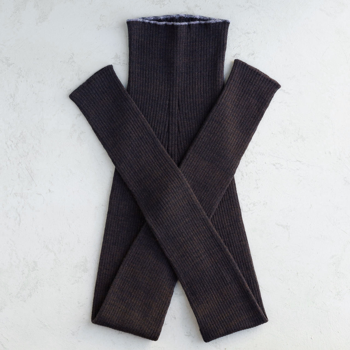 Harry Knitted Rib Leggings - 100% Extra Fine Merino - Espresso
