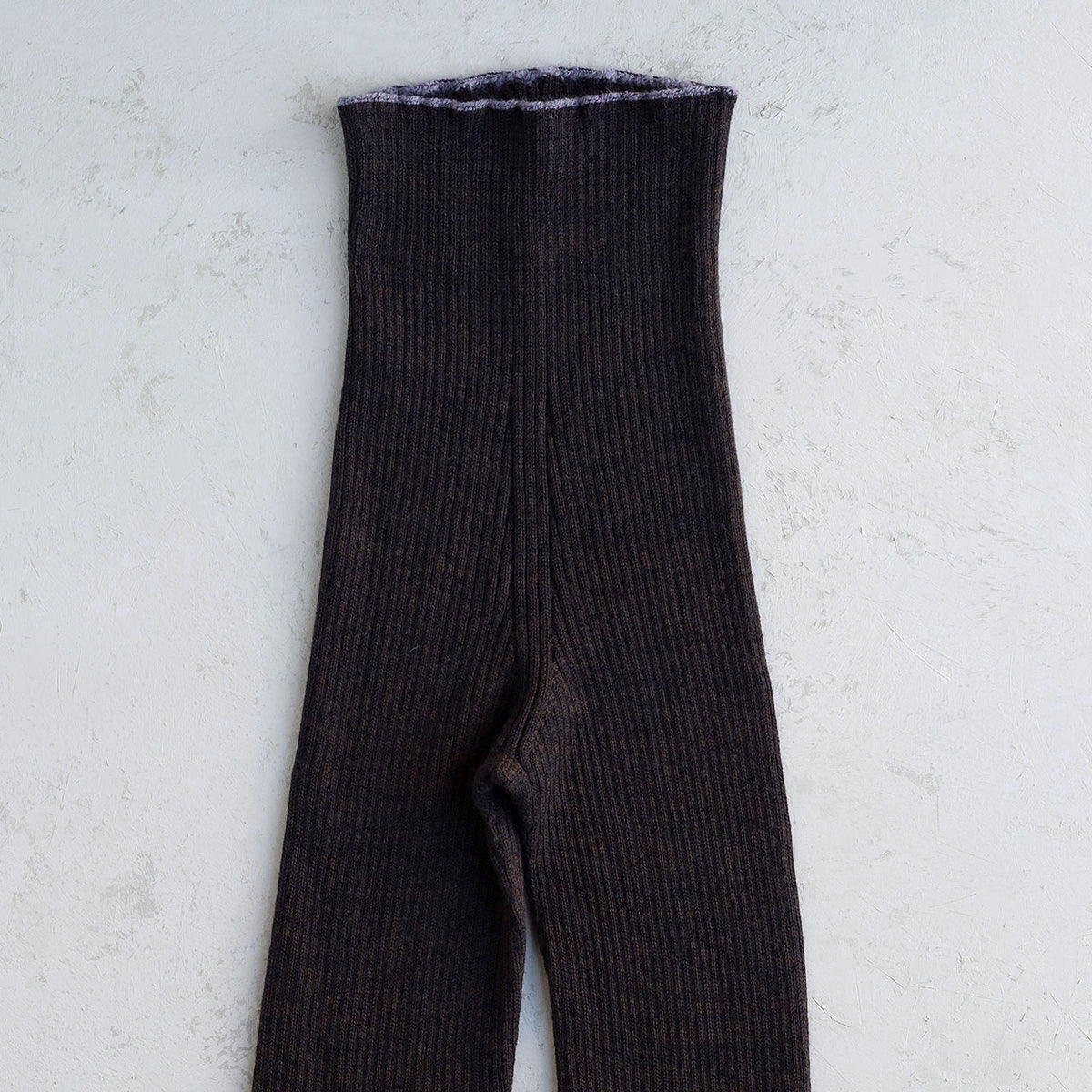 Harry Knitted Rib Leggings - 100% Extra Fine Merino - Espresso