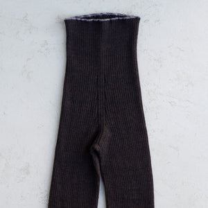 Harry Knitted Rib Leggings - 100% Extra Fine Merino - Espresso