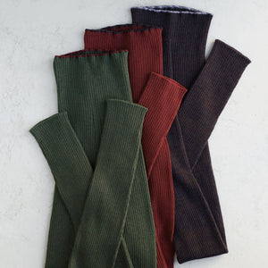 Harry Knitted Rib Leggings - 100% Extra Fine Merino - Russet (S-L)