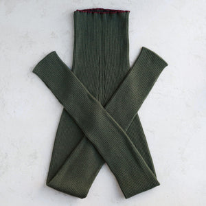Harry Knitted Rib Leggings - 100% Extra Fine Merino - Olive (S-L)
