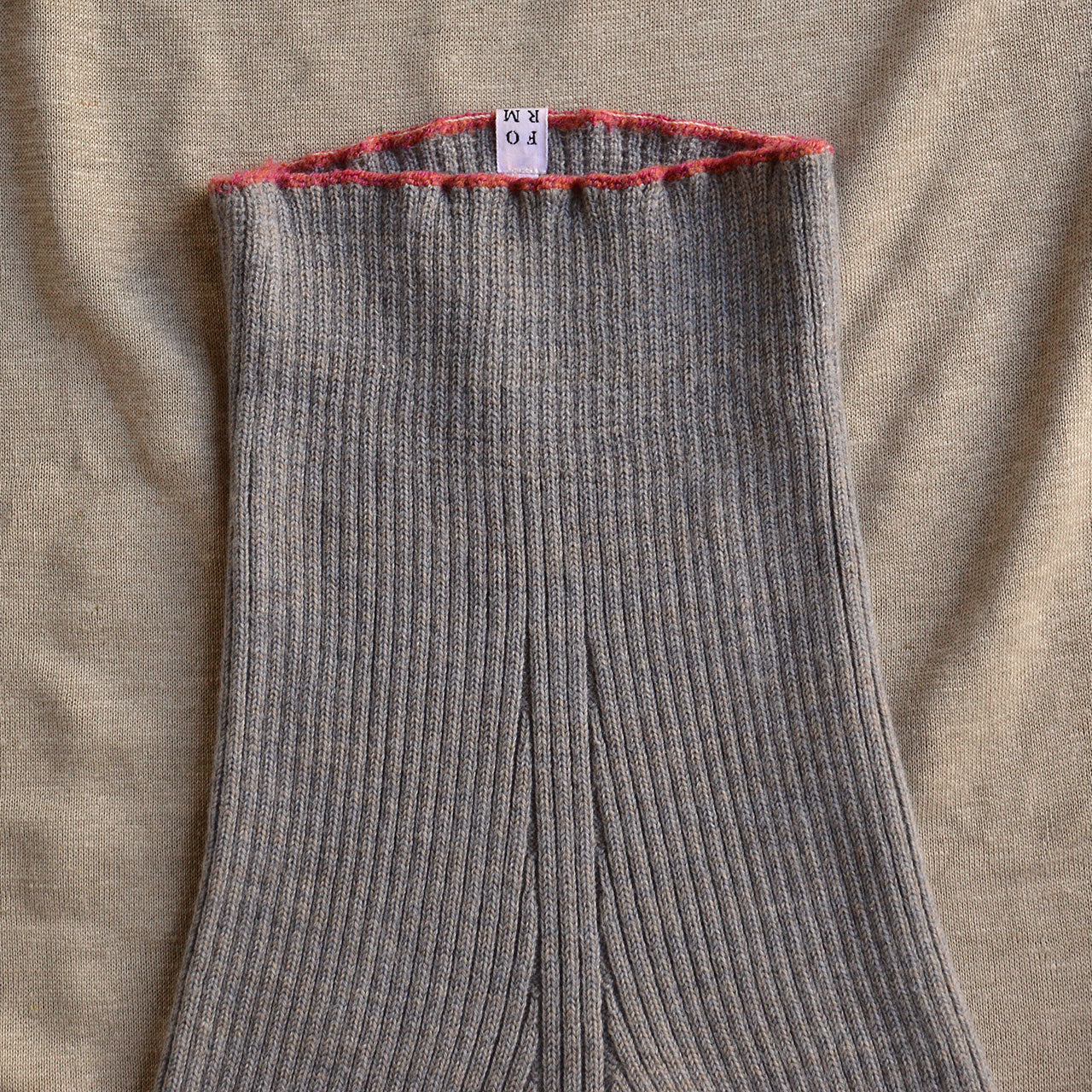 Womens Knitted Rib Leggings - 100% Extra Fine Merino - Grey (XS-XL)