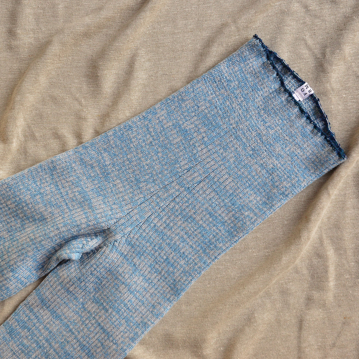 Harry Knitted Rib Leggings - 100% Extra Fine Merino - Sky Marl