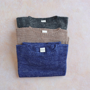 Moss Short Sleeved Knit - Hemp/Wool Marl
