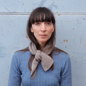 Triangle Knit Scarf - Organic Linen/Merino Plant Dyed
