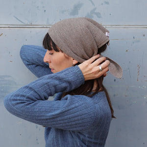 Triangle Knit Scarf - Organic Linen/Merino Plant Dyed