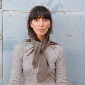 Triangle Knit Scarf - Organic Linen/Merino Plant Dyed