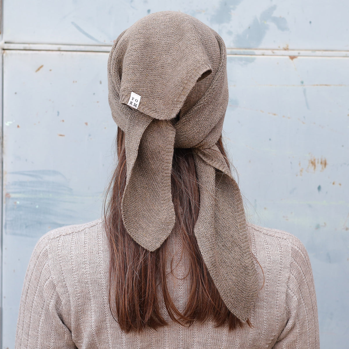 Triangle Knit Scarf - Organic Linen/Merino Plant Dyed