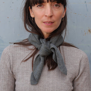 Triangle Knit Scarf - Organic Linen/Merino Plant Dyed