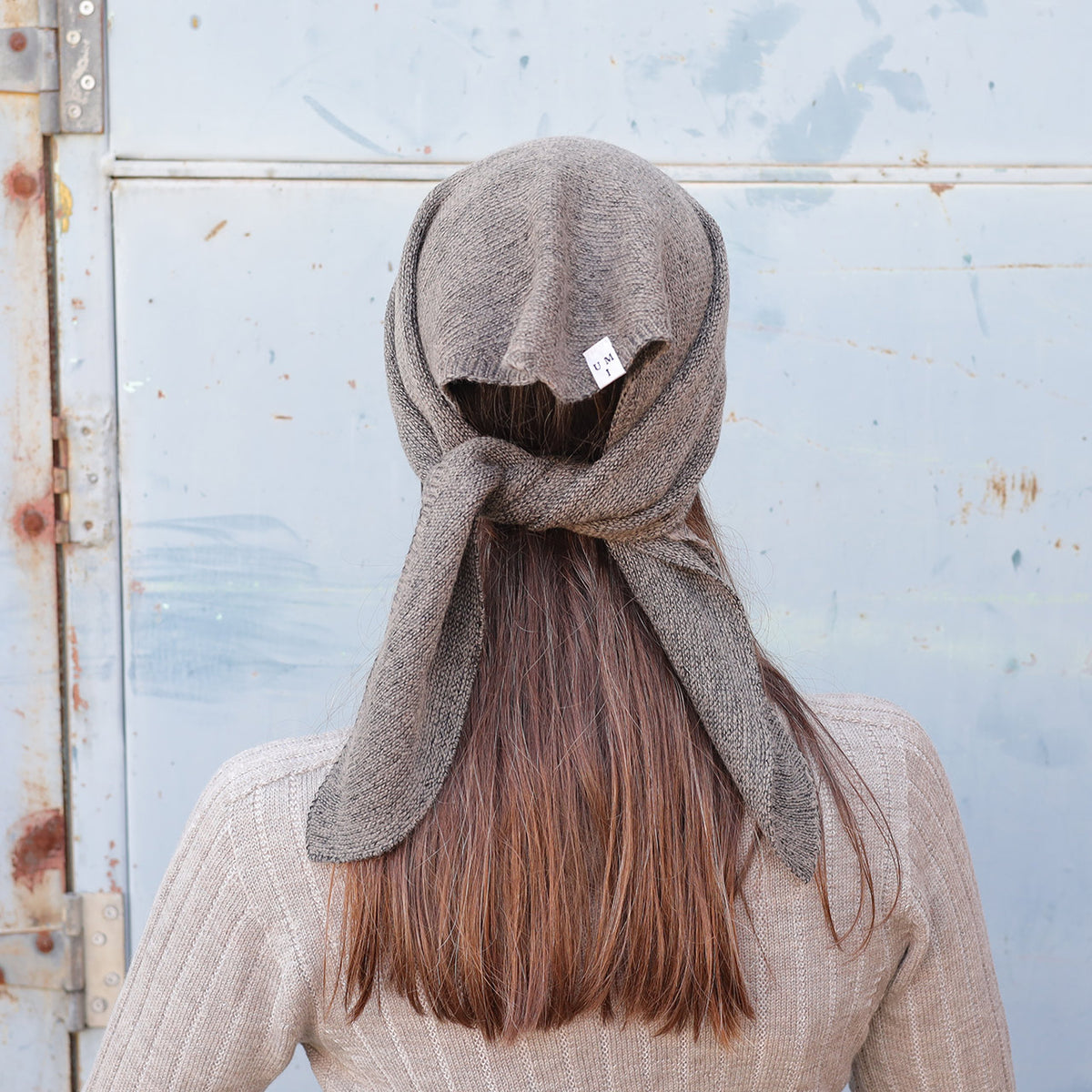 Triangle Knit Scarf - Organic Linen/Merino Plant Dyed