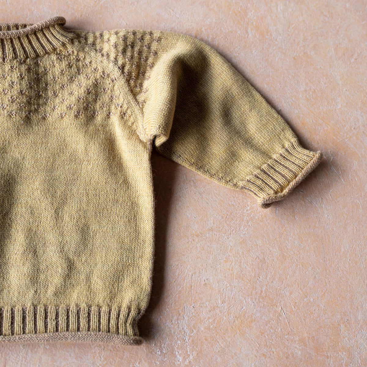 Smocked Baby Jumper - 100% Organic Plant Dyed GOTS Merino Wool (0-3y)