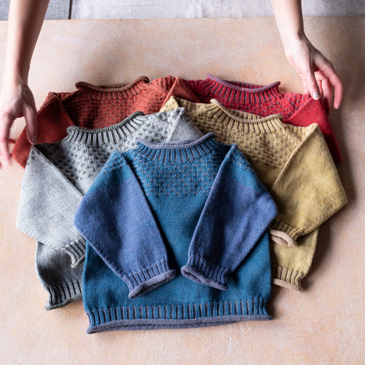 Smocked Baby Jumper - 100% Organic Plant Dyed GOTS Merino Wool (0-3y)