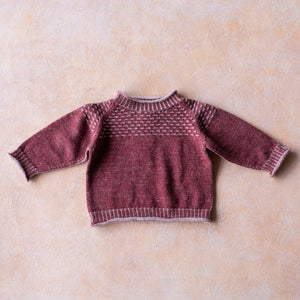 Smocked Baby Jumper - 100% Organic Plant Dyed GOTS Merino Wool (0-3y)