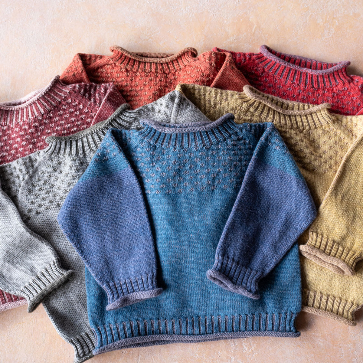 Smocked Baby Jumper - 100% Organic Plant Dyed GOTS Merino Wool (0-3y)