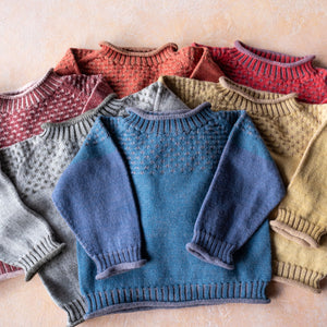 Smocked Baby Jumper - 100% Organic Plant Dyed GOTS Merino Wool (0-3y)