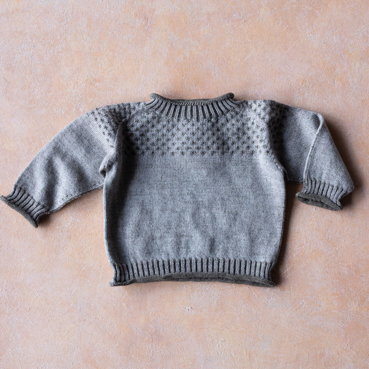 Smocked Baby Jumper - 100% Organic Plant Dyed GOTS Merino Wool (0-3y)