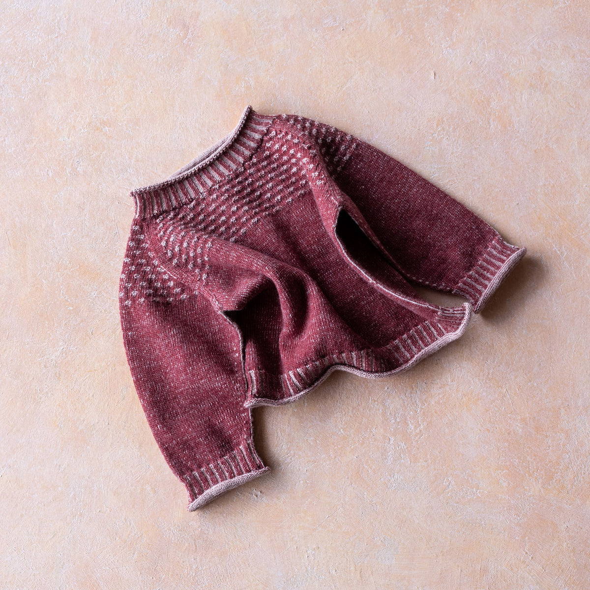 Smocked Baby Jumper - 100% Organic Plant Dyed GOTS Merino Wool (0-3y)