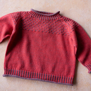 Smocked Baby Jumper - 100% Organic Plant Dyed GOTS Merino Wool (0-3y)