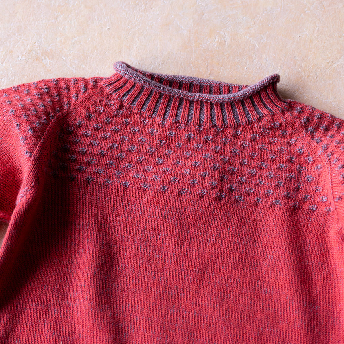 Smocked Baby Jumper - 100% Organic Plant Dyed GOTS Merino Wool (0-3y)