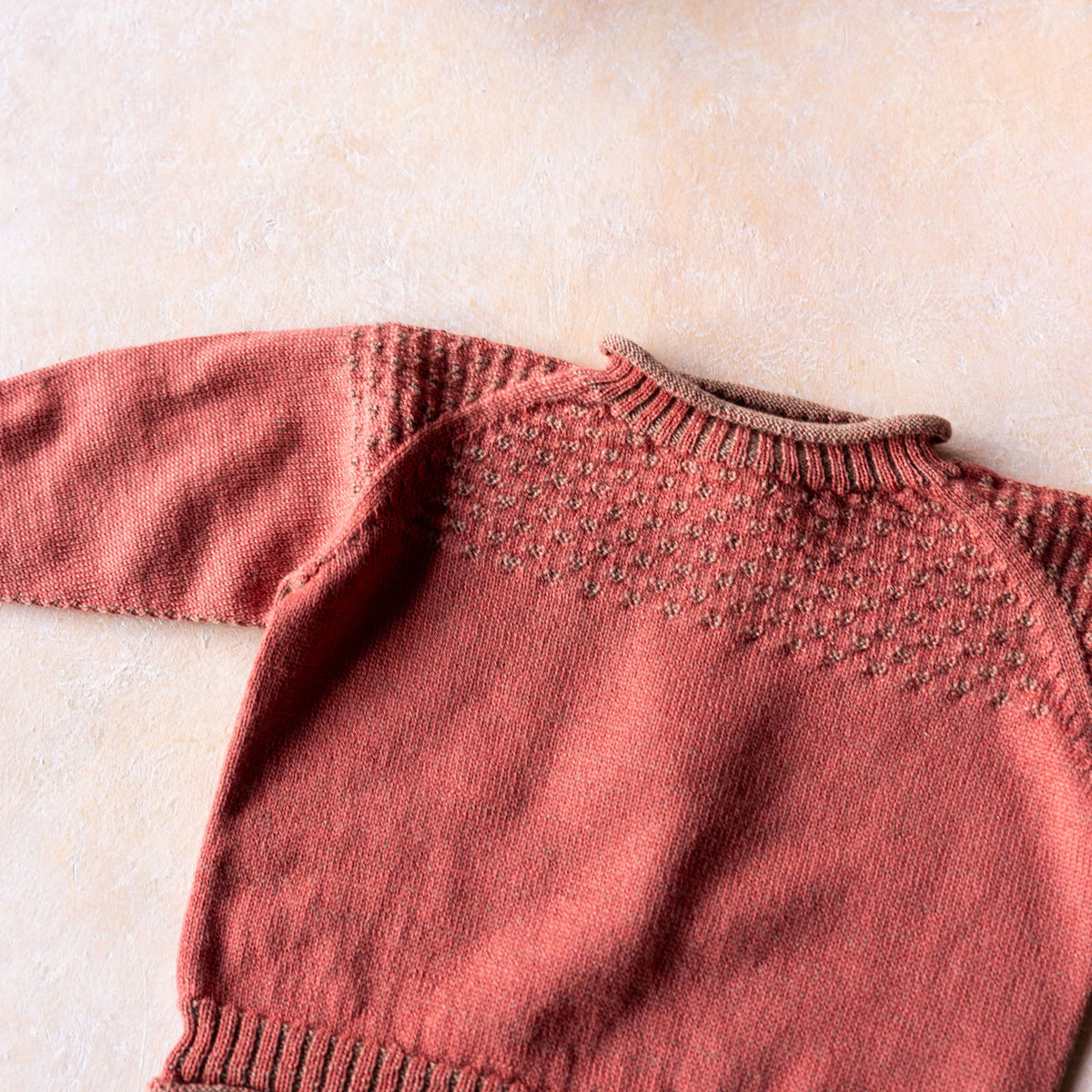 Smocked Baby Jumper - 100% Organic Plant Dyed GOTS Merino Wool (0-3y)