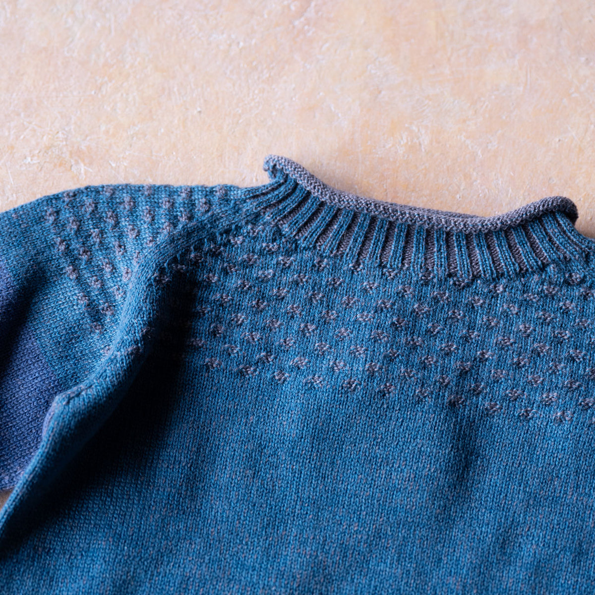 Smocked Baby Jumper - 100% Organic Plant Dyed GOTS Merino Wool (0-3y)