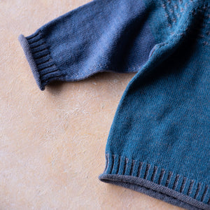 Smocked Baby Jumper - 100% Organic Plant Dyed GOTS Merino Wool (0-3y)