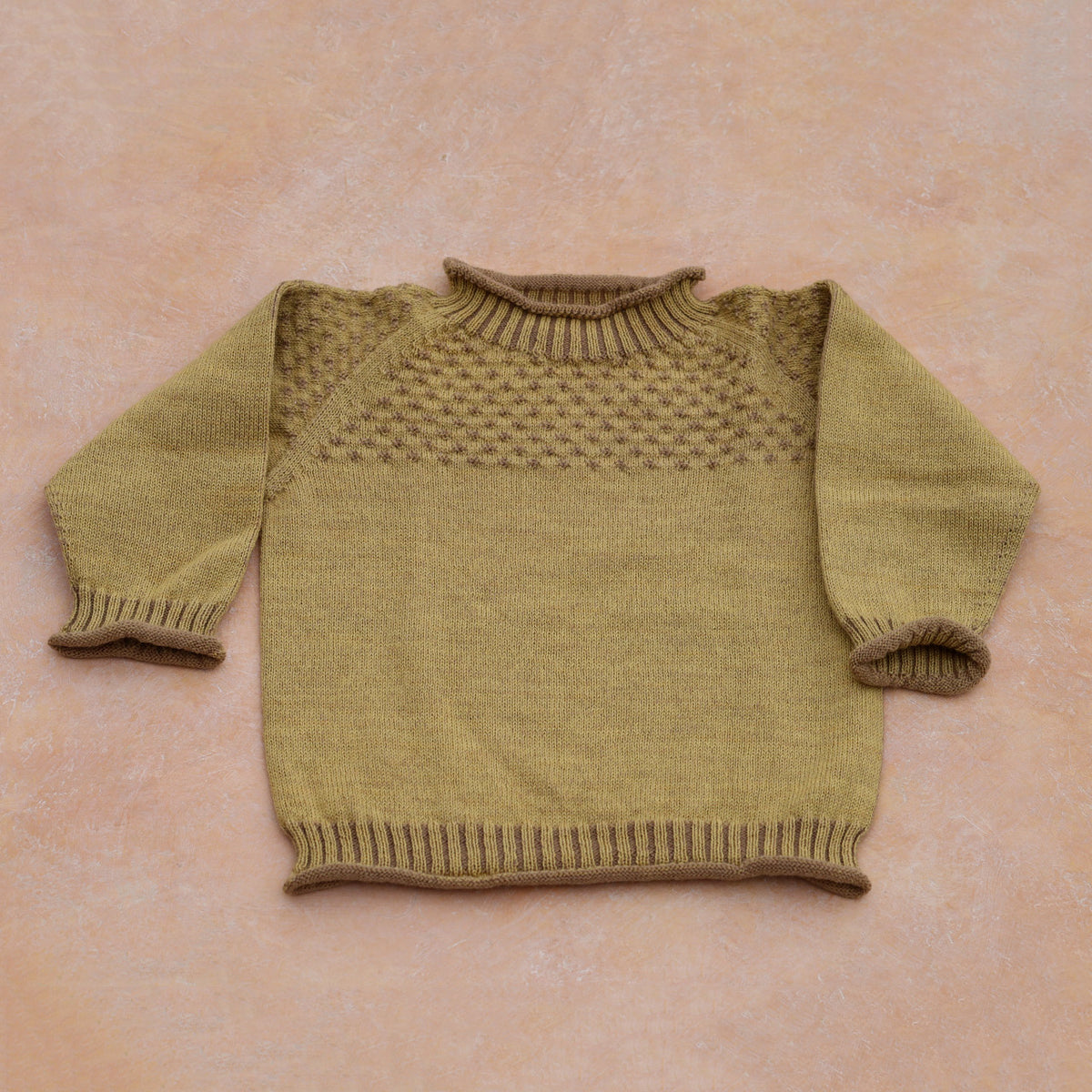 Smocked Baby Jumper - 100% Organic Plant Dyed GOTS Merino Wool (0-3y)