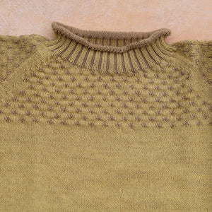 Smocked Baby Jumper - 100% Organic Plant Dyed GOTS Merino Wool (0-3y)