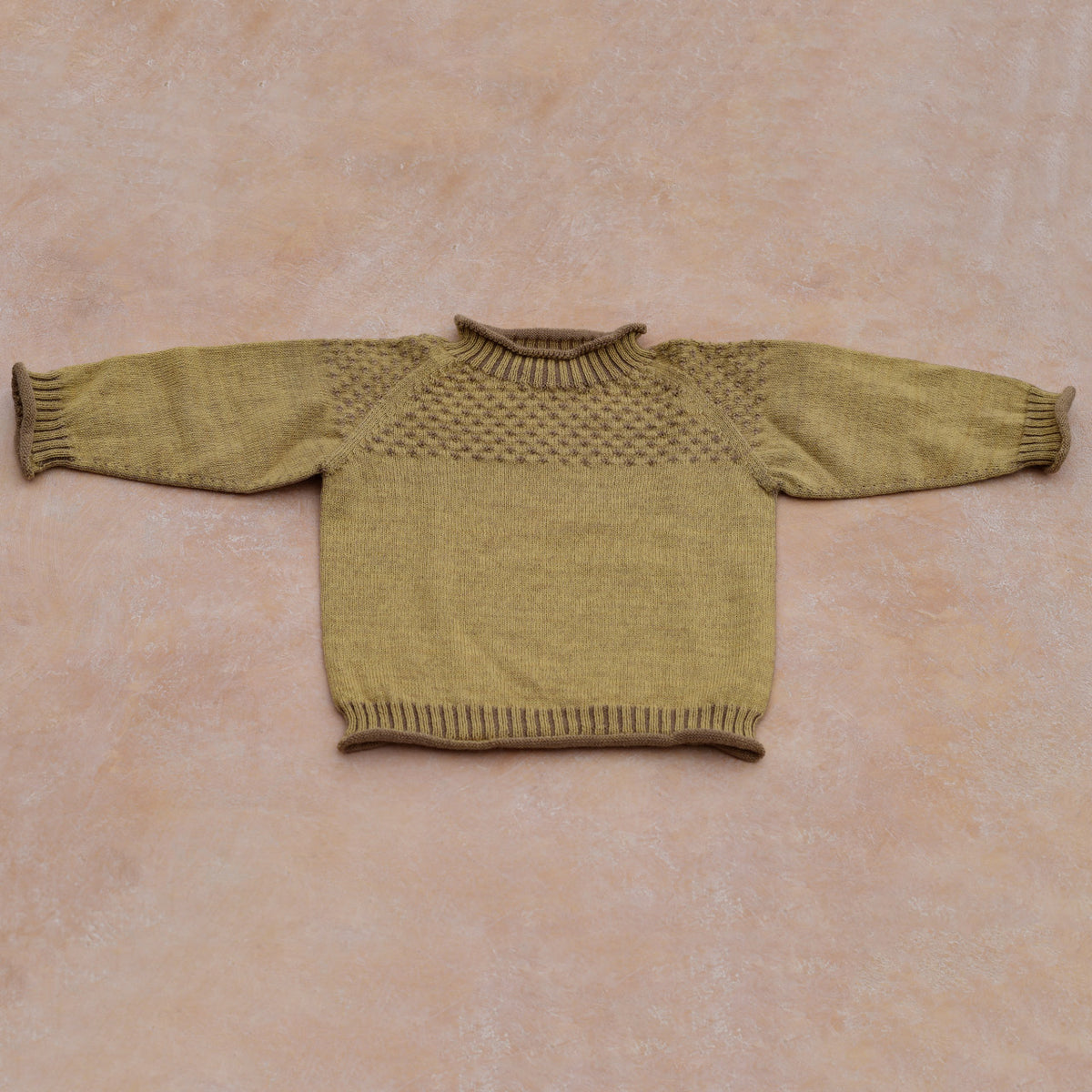 Smocked Baby Jumper - 100% Organic Plant Dyed GOTS Merino Wool (0-3y)