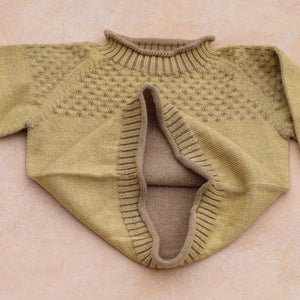Smocked Baby Jumper - 100% Organic Plant Dyed GOTS Merino Wool (0-3y)