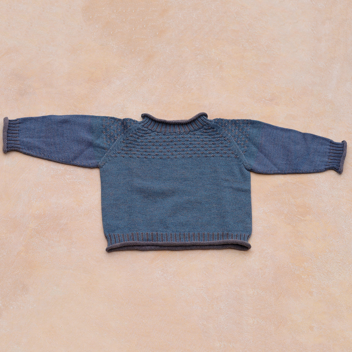 Smocked Baby Jumper - 100% Organic Plant Dyed GOTS Merino Wool (0-3y)