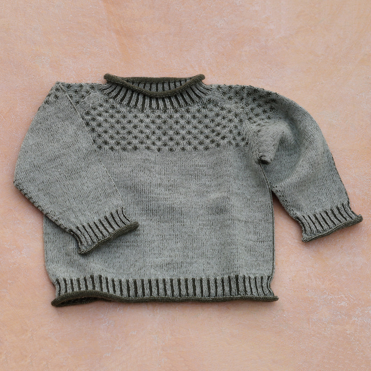 Smocked Baby Jumper - 100% Organic Plant Dyed GOTS Merino Wool (0-3y)
