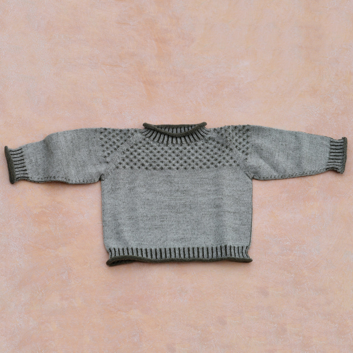 Smocked Baby Jumper - 100% Organic Plant Dyed GOTS Merino Wool (0-3y)