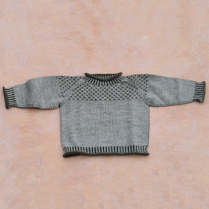 Smocked Baby Jumper - 100% Organic Plant Dyed GOTS Merino Wool (0-3y)
