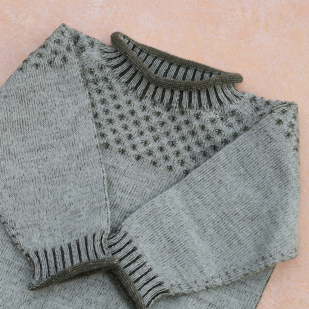 Smocked Baby Jumper - 100% Organic Plant Dyed GOTS Merino Wool (0-3y)