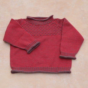 Smocked Baby Jumper - 100% Organic Plant Dyed GOTS Merino Wool (0-3y)