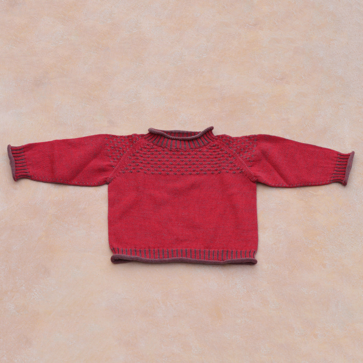 Smocked Baby Jumper - 100% Organic Plant Dyed GOTS Merino Wool (0-3y)
