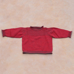 Smocked Baby Jumper - 100% Organic Plant Dyed GOTS Merino Wool (0-3y)