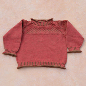 Smocked Baby Jumper - 100% Organic Plant Dyed GOTS Merino Wool (0-3y)