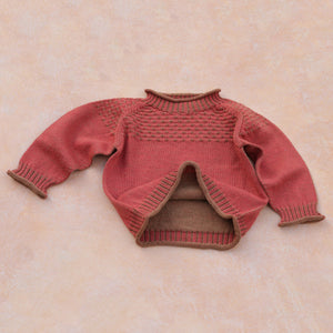 Smocked Baby Jumper - 100% Organic Plant Dyed GOTS Merino Wool (0-3y)