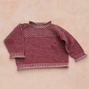 Smocked Baby Jumper - 100% Organic Plant Dyed GOTS Merino Wool (0-3y)
