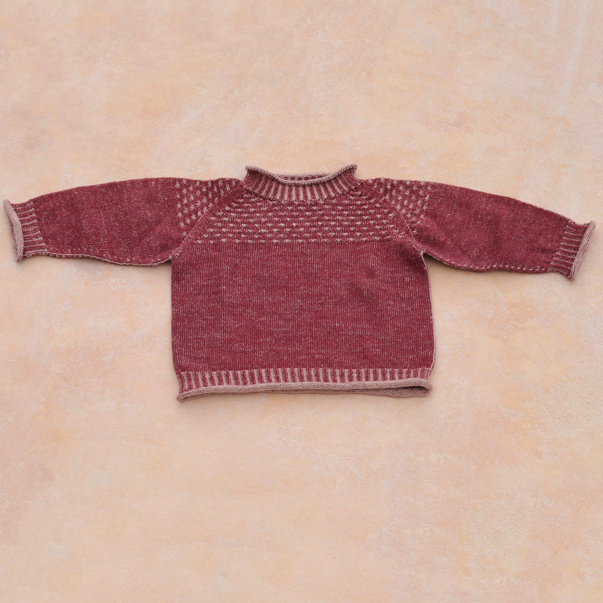 Smocked Baby Jumper - 100% Organic Plant Dyed GOTS Merino Wool (0-3y)