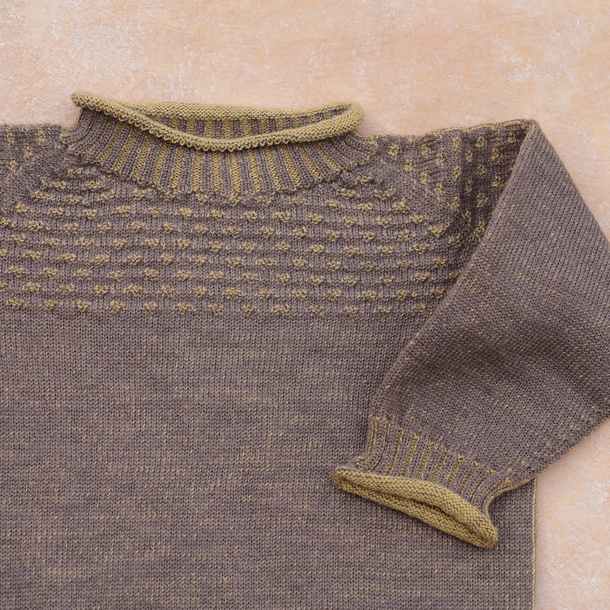 Smocked Baby Jumper - 100% Organic Plant Dyed GOTS Merino Wool (0-3y)