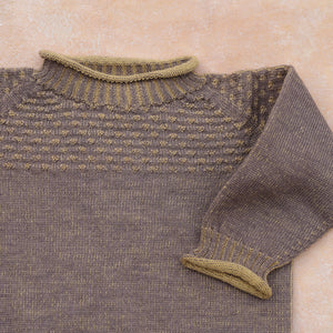 Smocked Baby Jumper - 100% Organic Plant Dyed GOTS Merino Wool (0-3y)